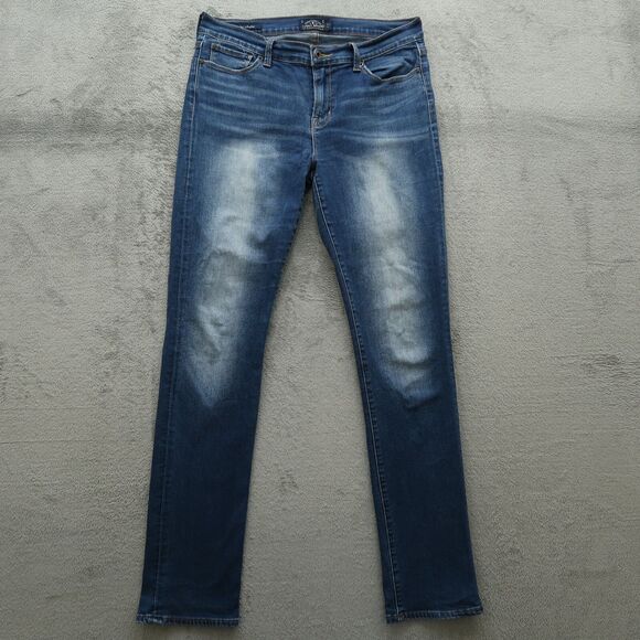 Lucky Brand Jeans Women's 10R Blue Mid-Rise Brooke Straight Denim 32" Inseam - Picture 1 of 15